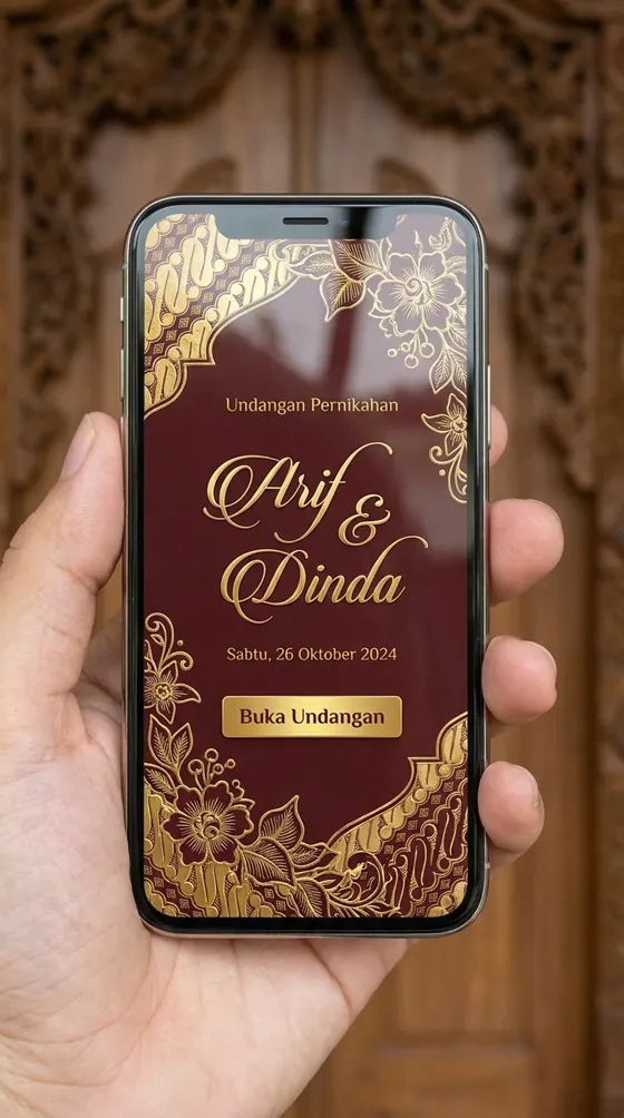 Contoh undangan Karsa Sedaya, tema Sekar Kedaton